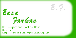 bese farkas business card